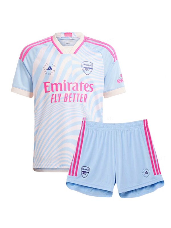 Arsenal x stella mccartney  kids jersey soccer kit children football mini shirt youth uniforms 2023-2024